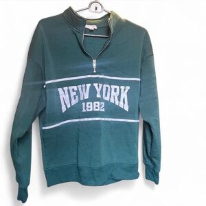 Green Half-Zip Sweater